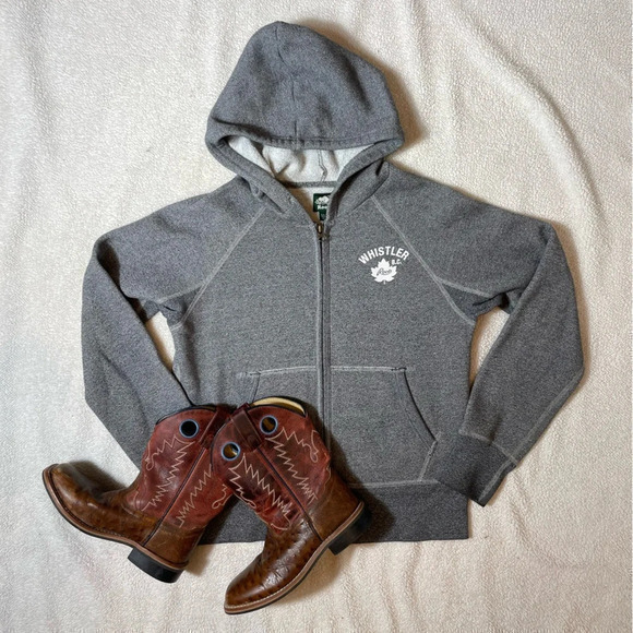 Roots Salt & Pepper Zip Up Hoodie Whistler Logo Canada - Picture 10 of 10